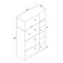 Hanah Home Armario BA104 - 2420 Nogal y Blanco